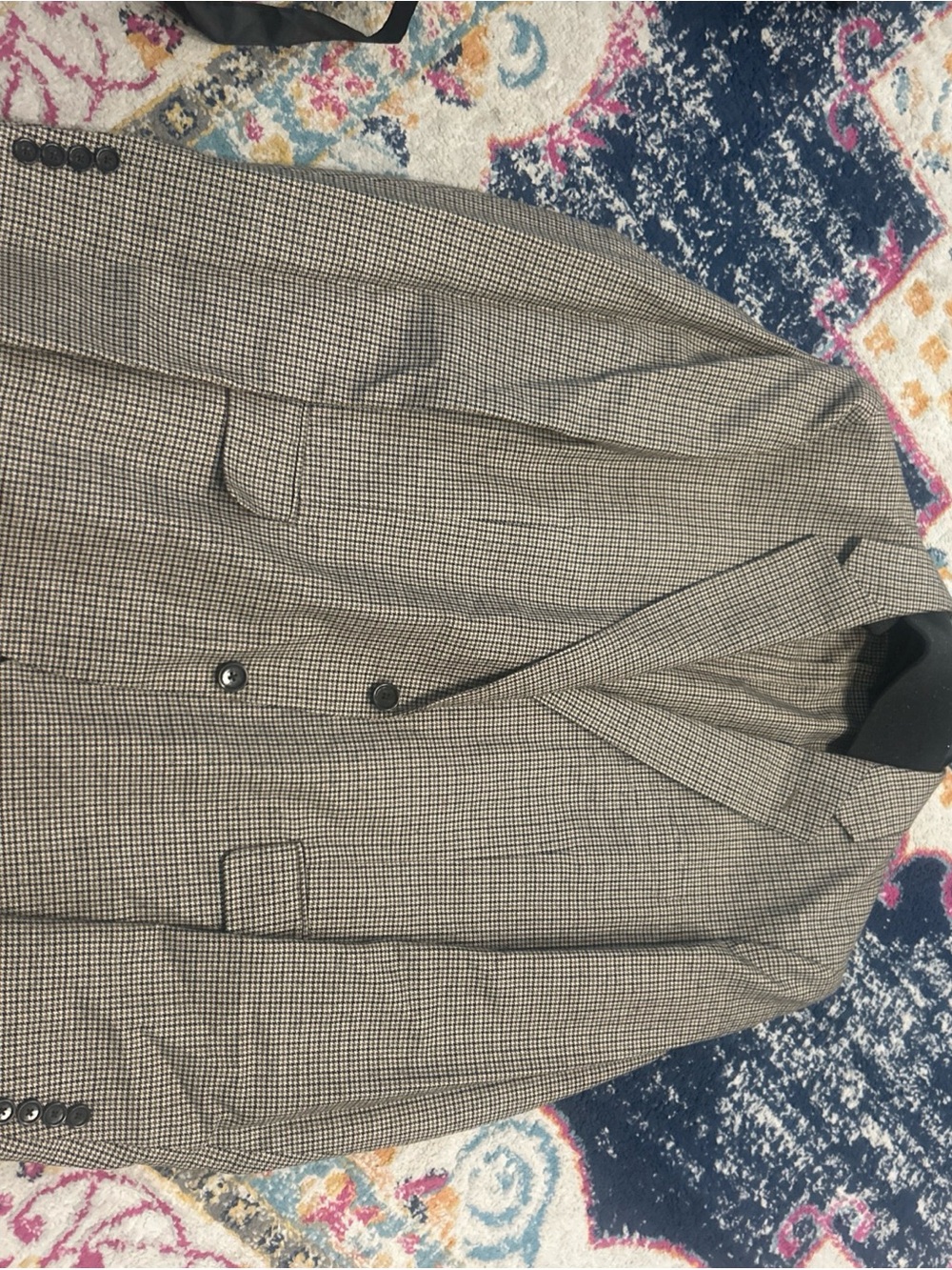 J. Crew Men's Brown Houndstooth Blazer